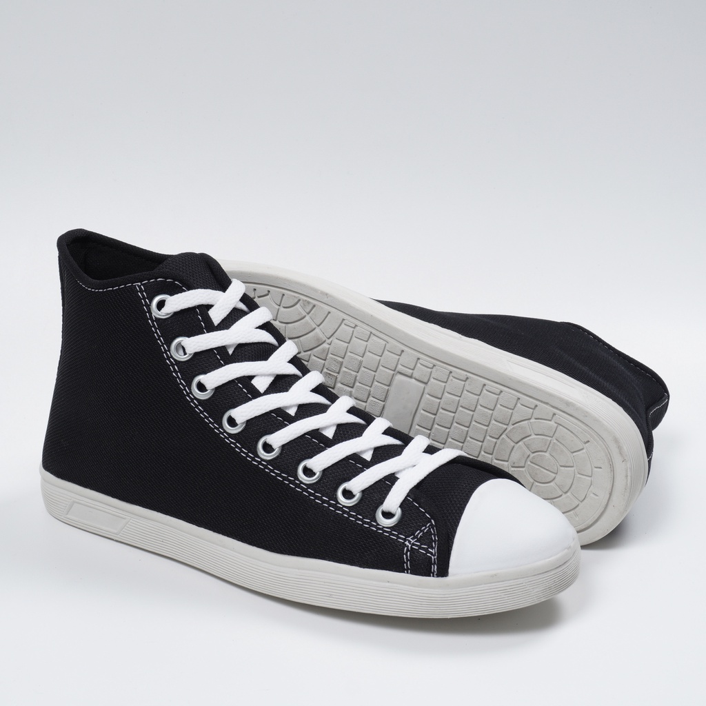 Sepatu SekolahTinggi / Sepatu Con-V Chuck Taylor Classic High / Sepatu sekolah hitam putih murah