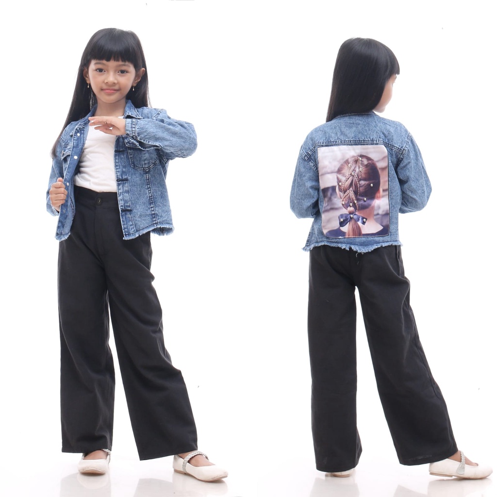 3D Jaket Jeans Mini Anak usia 2-13 tahun