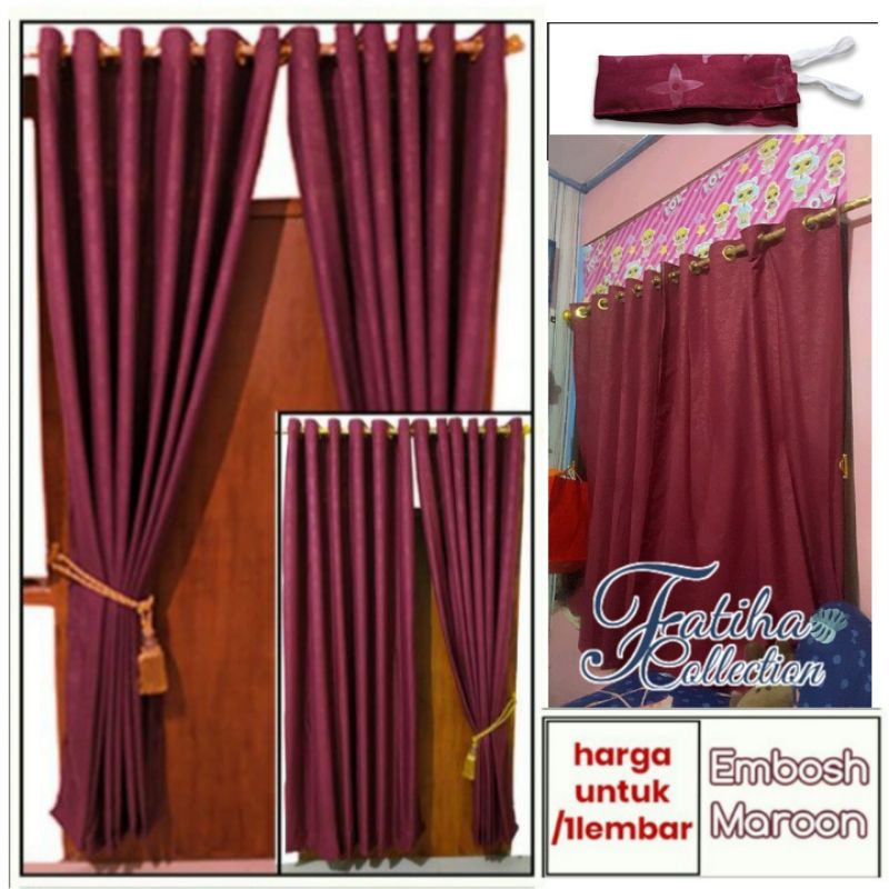 Gorden smokring Request Ukuran/ Custom Size Panjang & Lebar/ Tinggi, Gordyn Minimalis 8 Ring, 10 Rin