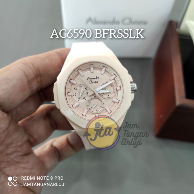 New Alexandre Christie Wanita AC6590 Peach Jam Tangan Cewek AC 6590 BFRSSLK