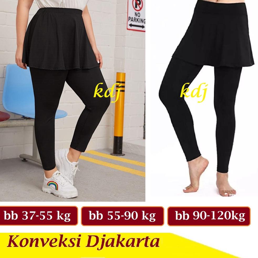 SERBA MURAH E24 Celana Legging Rok Olahraga Wanita Senam Lari Zumba Bersepeda Ukuran STD dan JUMBO R