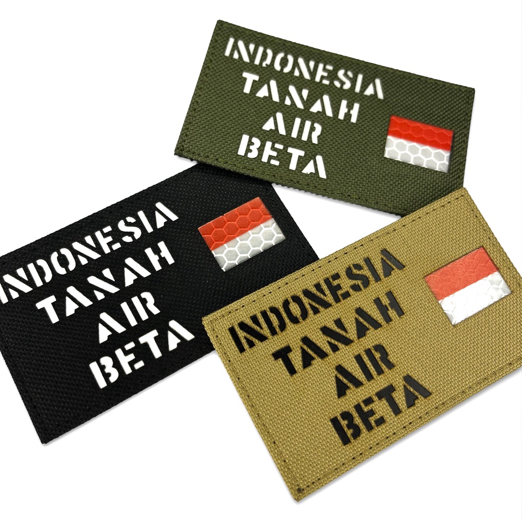 Patch INDONESIA TANAH AIR BETA Laser Cutting Include Velcro