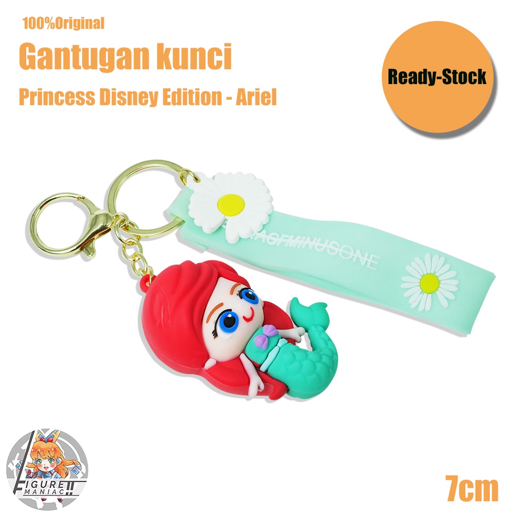 Gantungan Kunci - Princess 3D Edition 7 cm Premium Import Rapunzell Ariel Snow White lucu Gantungan Kunci Lucu Gantungan Kunci Cute