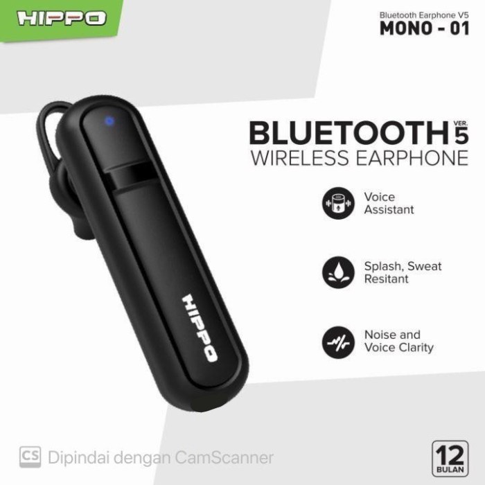 headset bluetooth Headset Bluetooth Hippo Mono 01 V5 Earphone Wireless(R1J6) bluetooth gaming earpho