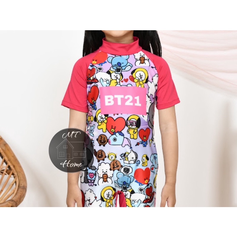 baju renang anak perempuan bts bt21