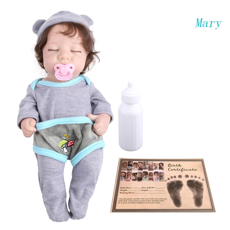 Mary 30cm/11.81in Realisitc Untuk Boneka Tidur Vinyl Aksesoris Mainan Dapat Dicuci Untuk Boneka Look