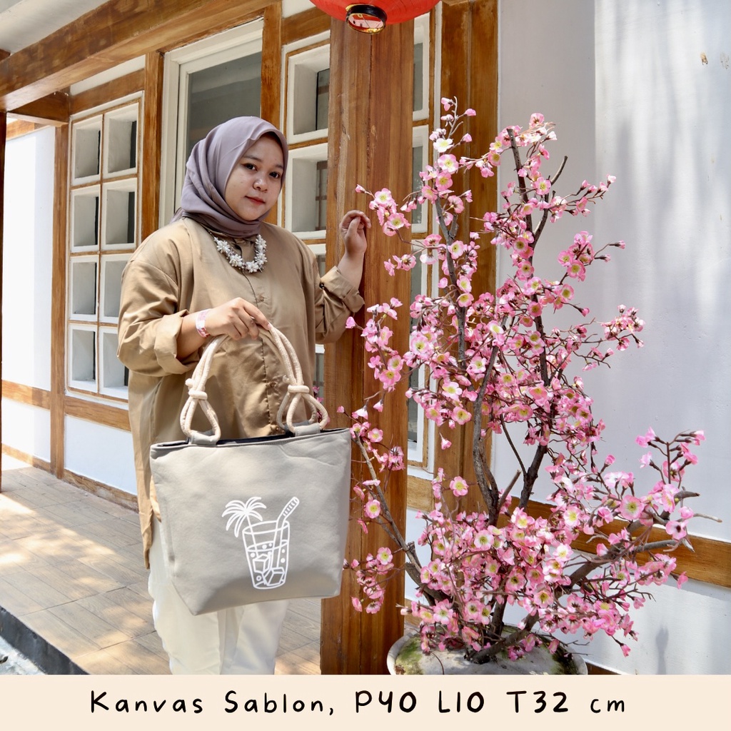 Tas Kanvas bisa custom | nevset bag | tas promosi | tote bag menerima pesanan ready banyak tas Totebag sablon tali sumbu