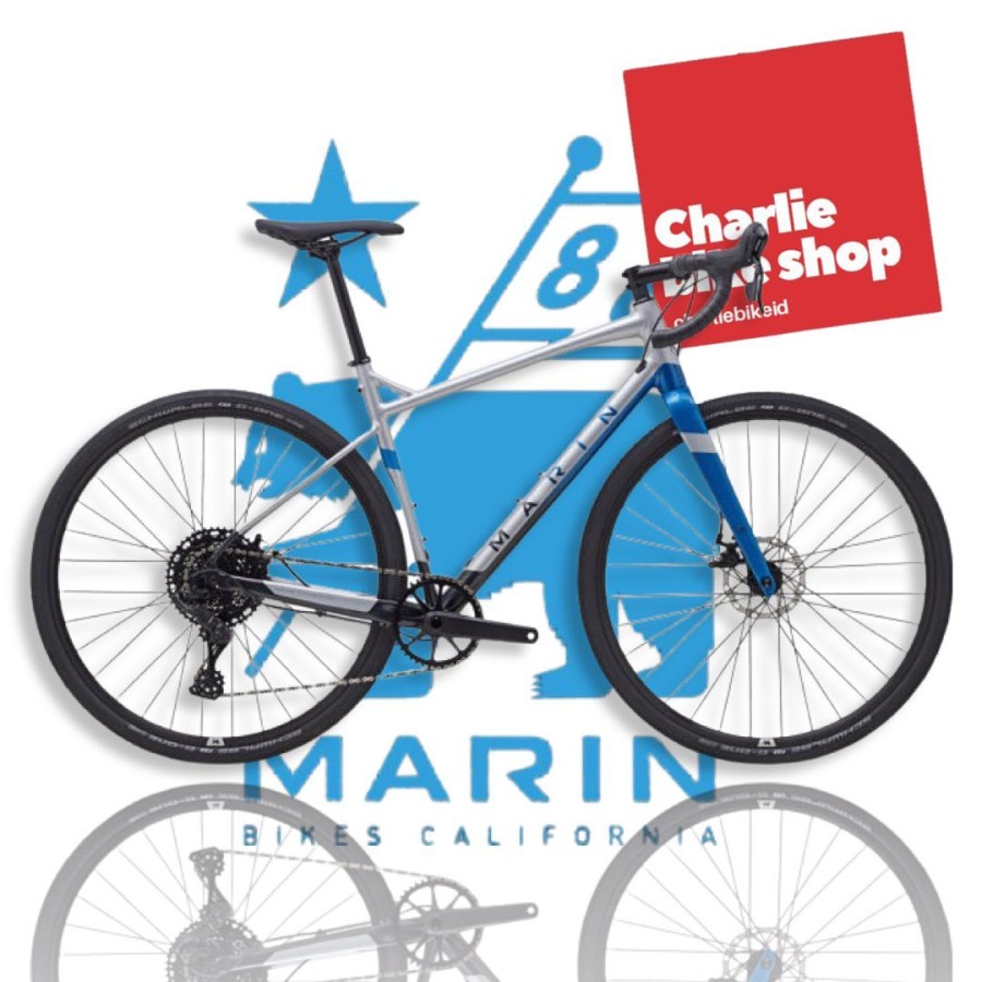 Fullbike Gravel Bike Marin Gestalt X10 2021 - Silver - Sepeda Gravel