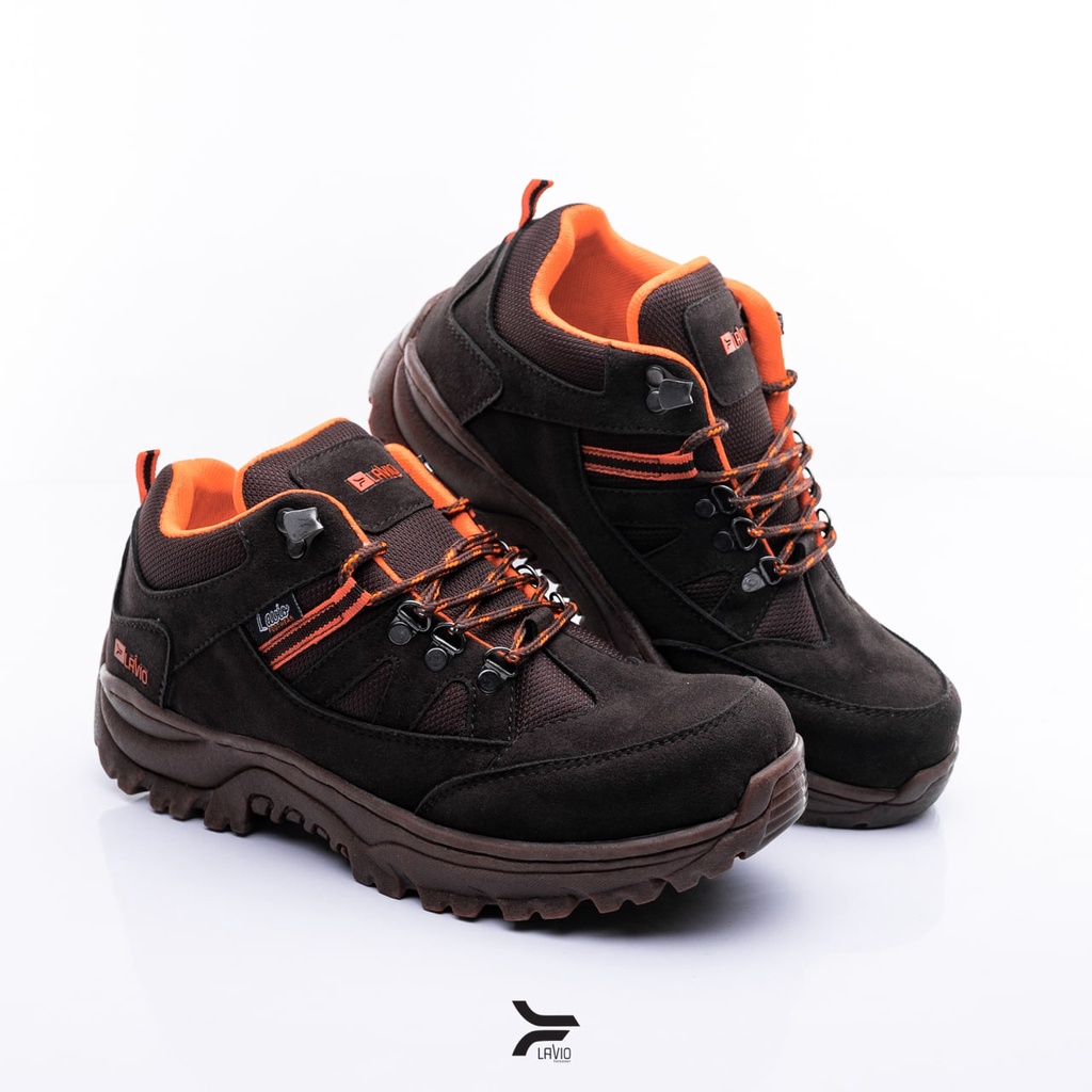 Safety Boot Pria Outdoor Gunung Hiking Kerja Lapangan Lavio Geneva Low Bahan HIgh Quality Anti Slip