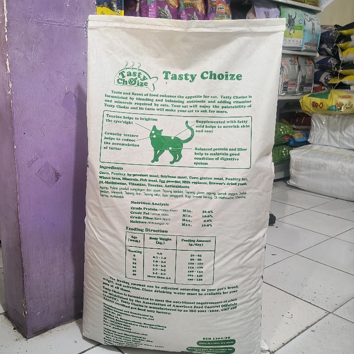 EXPEDISI Makanan Kucing Tasty Choize Kitten Kemasan 20KG