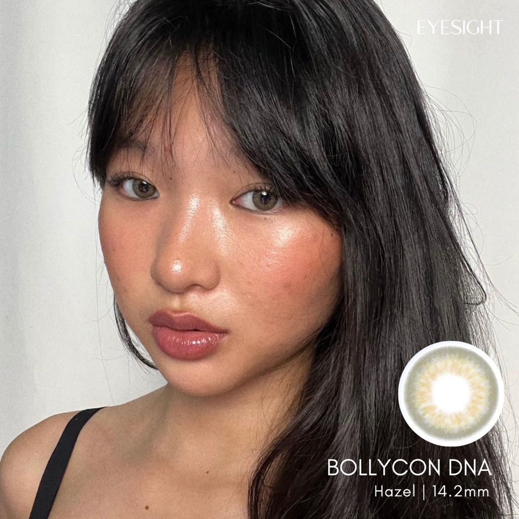 EYESIGHT LENSES Softlens Princess Bollycon DNA Hazel | Softlens Korea 14.0mm Warna Hazel Semi Terang, Bisa Normal dan Minus (2pcs/sepasang)