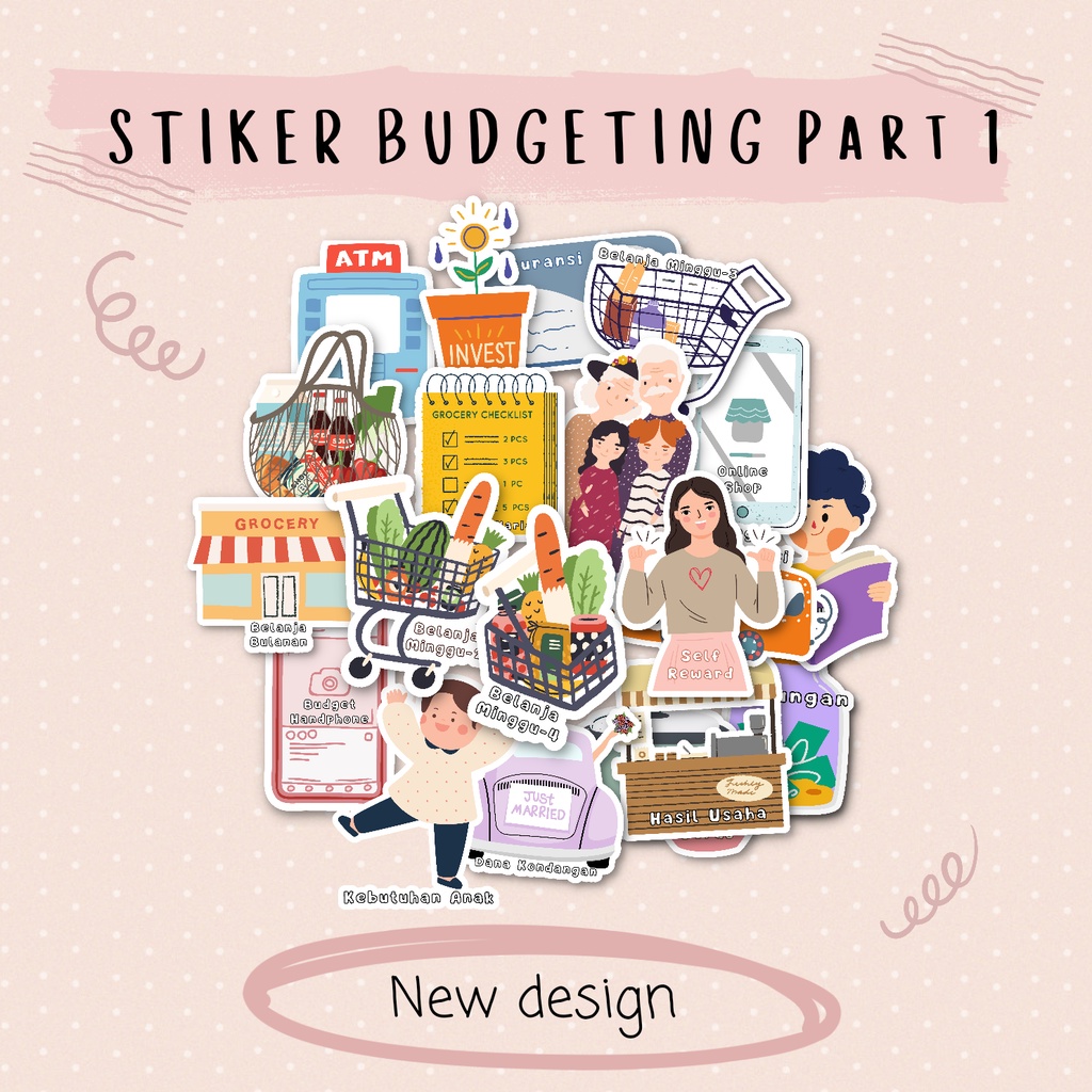 

[NEW DESIGN] STIKER BUDGETING DOMPET KEUANGAN VARIASI 2 (PART 1)