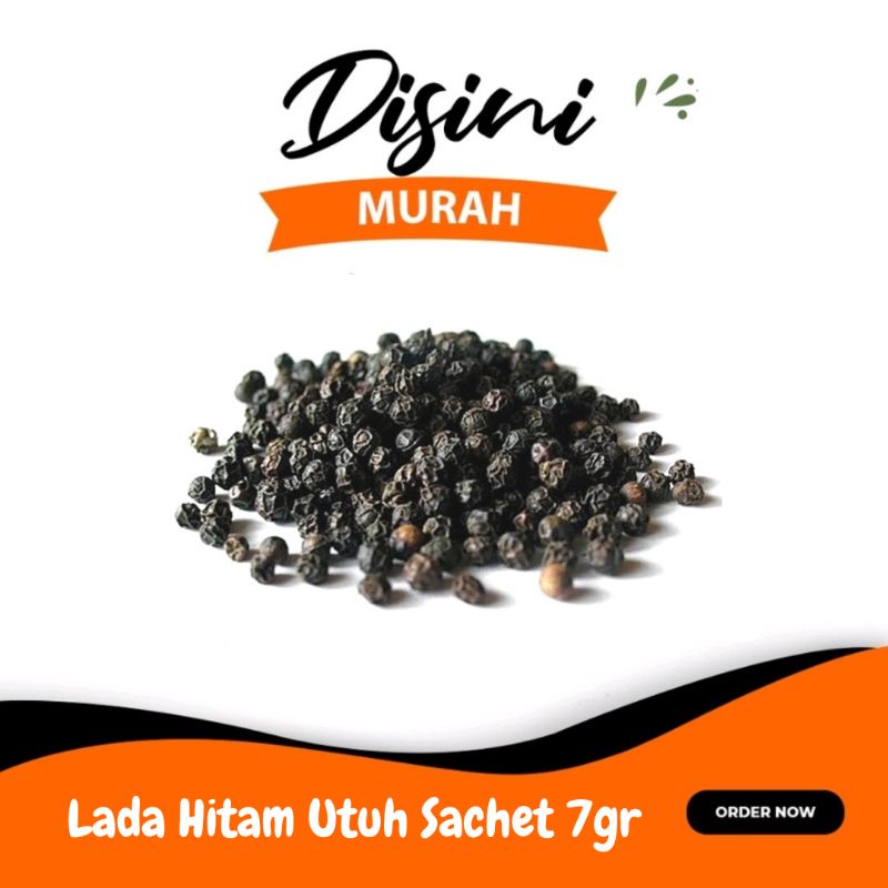 

black papper biji lada hitam utuh per sachet 7gr