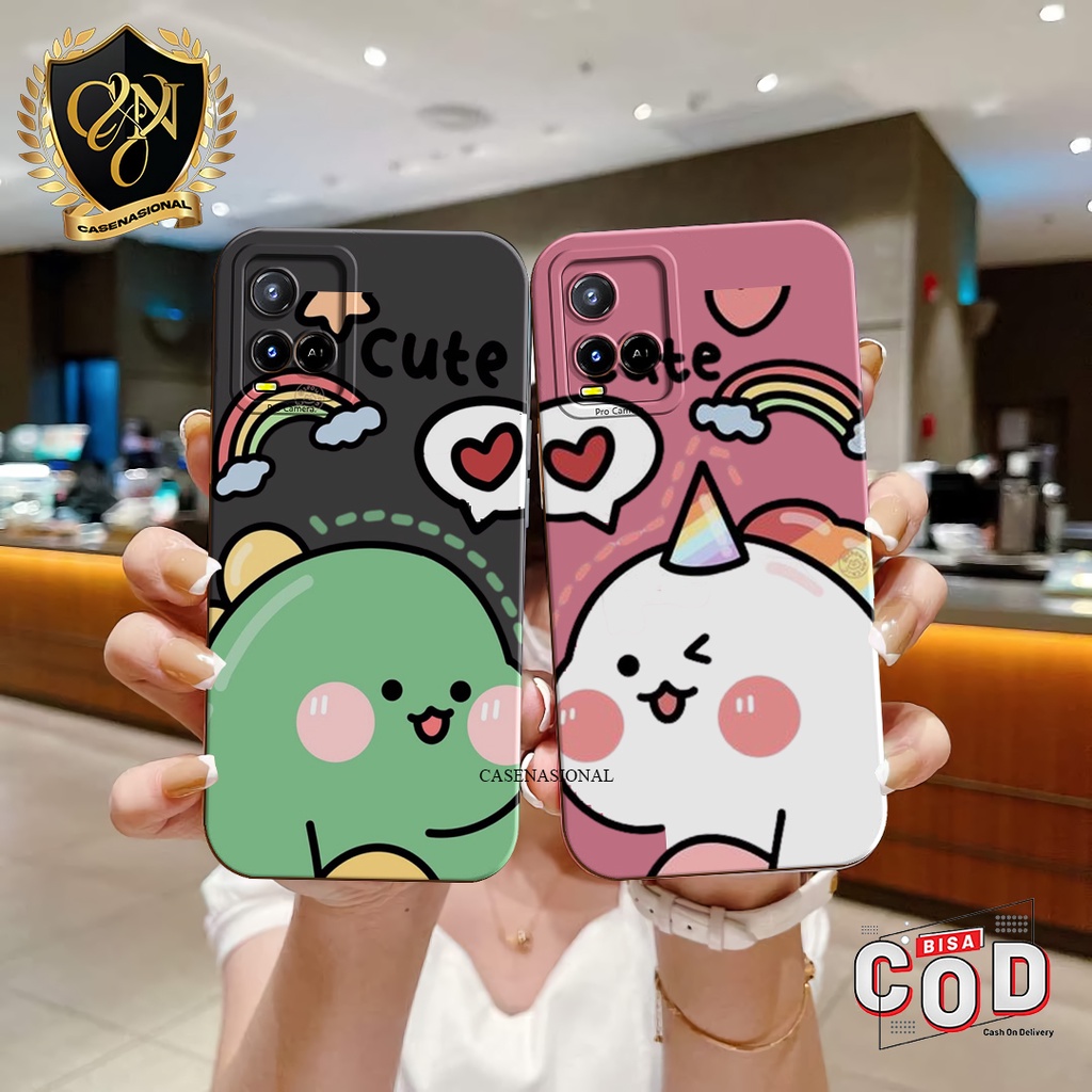 Nasional Case - CASE PRO CAMER COUPLE DINO VIVO Y12 Y15 Y17 Y20 Y20S Y12S Y20i Y30 Y50 Y30s Y91c Y91