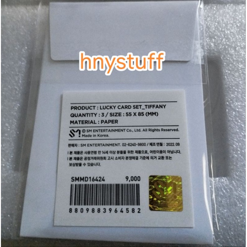 Lucky Card Set - Tiffany SNSD