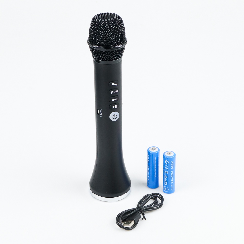 Lewinner Mikrofon Karaoke Wireless Bluetooth Speaker Portable - L-698 - Black