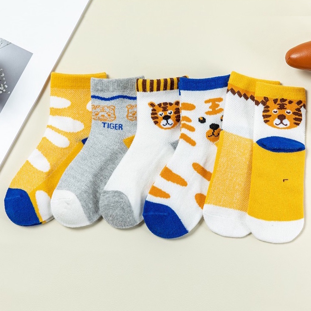 INDOMINI Kaos Kaki Anak Motif Harimau Kaus Kaki Bayi Lucu Tiger KK054