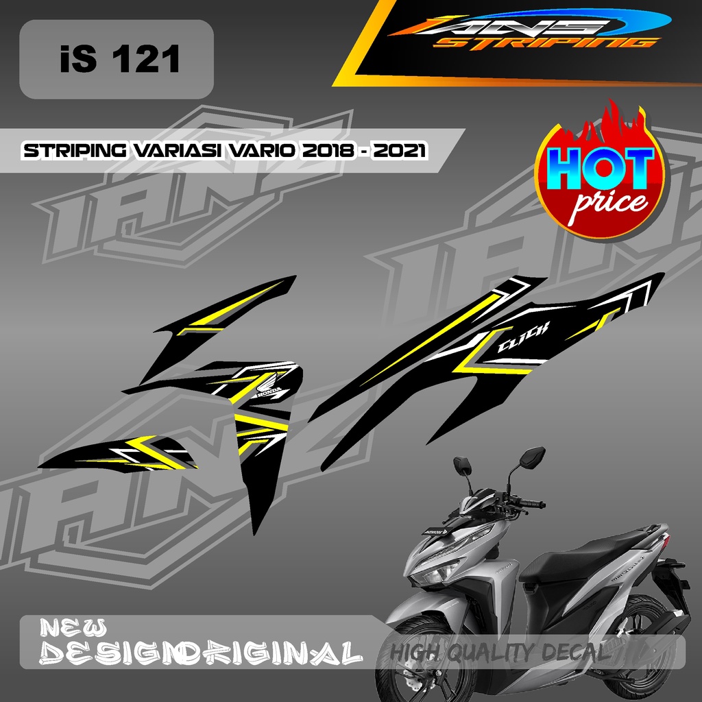 STIKER STRIPING MOTOR VARIO 125 &amp; 150 LED LIST GARIS SIMPLE BAHAN  HOLOGRAM / NON HOLOGRAM IS121