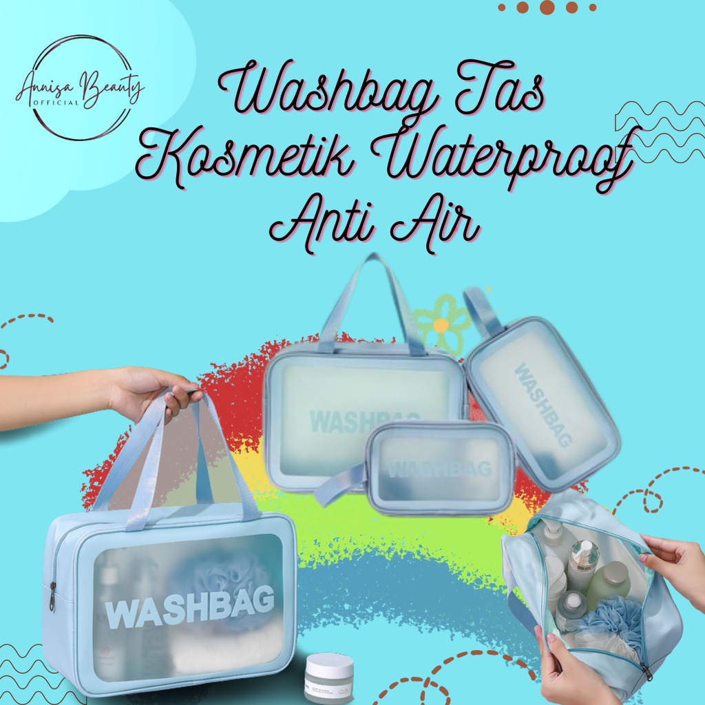 Washbag Tas Kosmetik Waterproof Anti Air - Travel Bag - Tas Kosmetik - Pouch kosmetik – Washbag