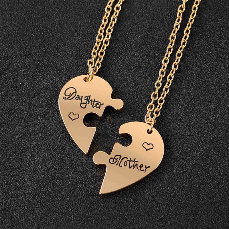 New Arrival Perhiasan Kalung Ibu Anak Zinc Alloy Best Friends Choker Necklace Untuk Wanita