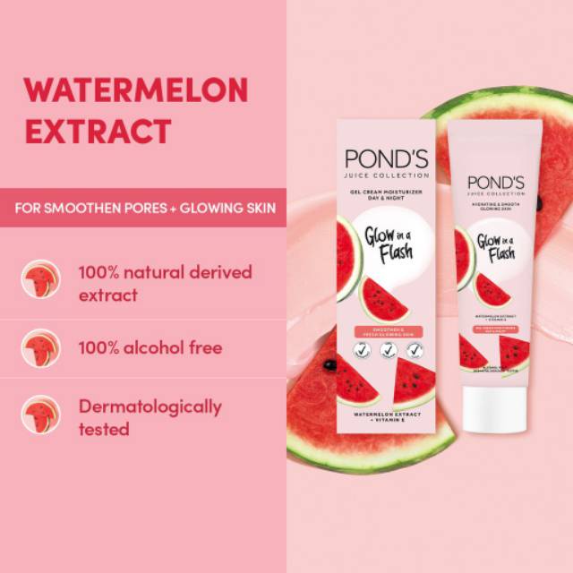 POND'S Juice Collection Glow In Flash Gel Cream Moisturizer 20G | Pelembab Wajah BY AILIN