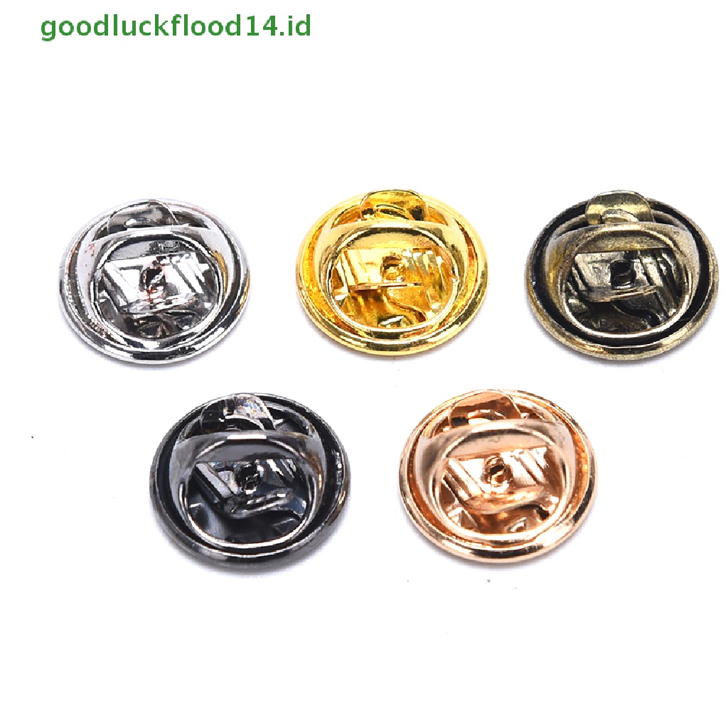 [GOOGFOUR] 30pcs/pack Pin Bros Tombol Belakang Gesper Jepit Bros Dasar Aksesoris Perhiasan [TOP]