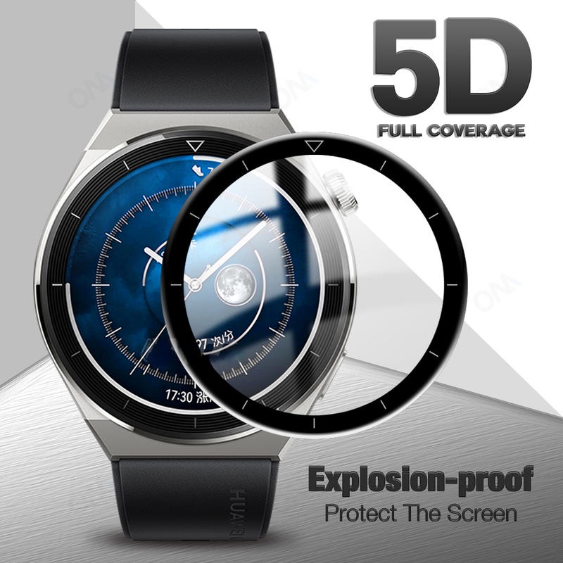 Film Pelindung 5D Untuk Huawei watch Gt3 2 Pro 2e 42mm 46mm 43mm Smart watch Soft Screen Protector for Huawei watch 3pro Fit 2d Bukan Kaca