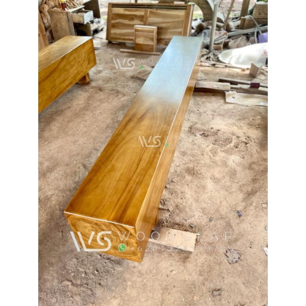 Bangku Balok Trembesi Kayu Utuh Solid