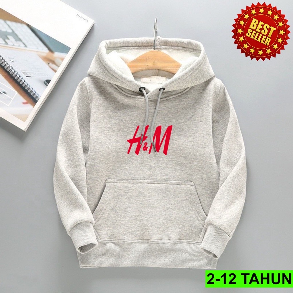 HM Jumper Hoodie Anak II Jaket Hoodie Anak Viral II Sweater Hoodi Kids Size M - XL ( Laki Laki &amp; Peremepuan )