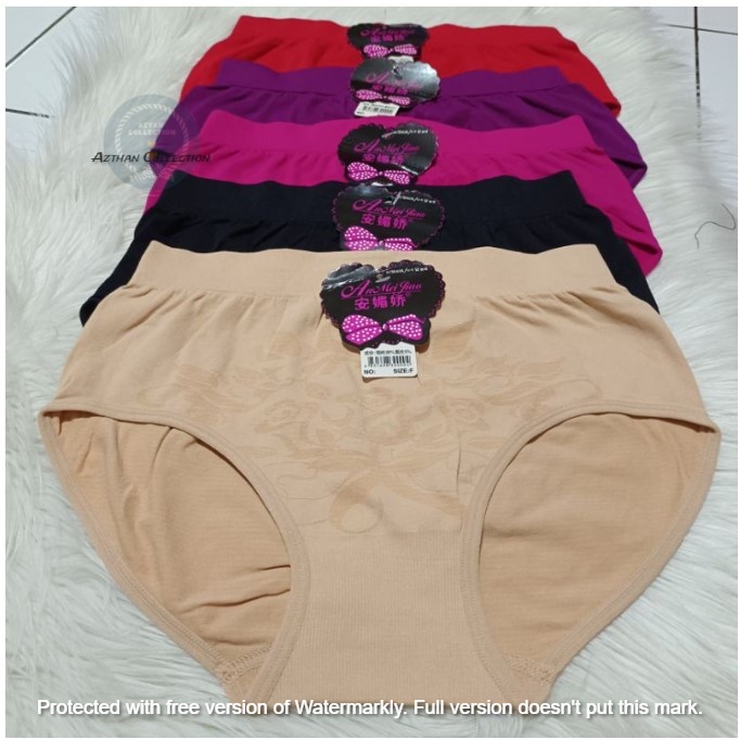 Celana Dalam Wanita/ Cd Wanita Bahan Rajut Stretch BB 65-80kg / Cd import Anomeijiao 8069