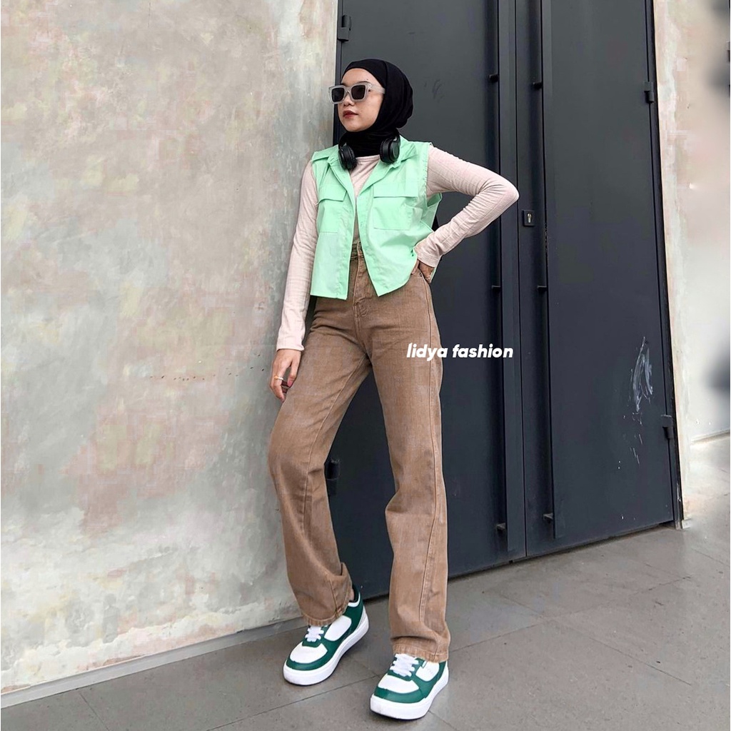 Highwaist Kulot Jeans Wanita Loose Vol.2 - Celana Kulot Jeans Wanita Hangover