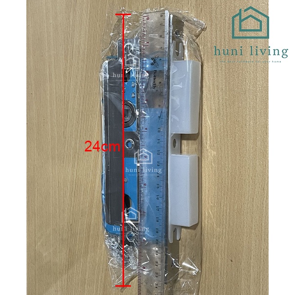 24 CM Kunci Pintu Full Handle Set Gagang Pintu Lengkung Black Doff Premium