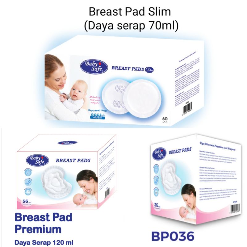 Breast Pads Baby Safe, Babysafe Breastpad Slim 60, Premium 56 36