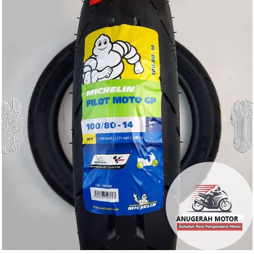 Ban luar Michelin Pilot Moto GP 100/80-14 Ban Motor Matic Tubeless Soft Compound 100/80 ring 14