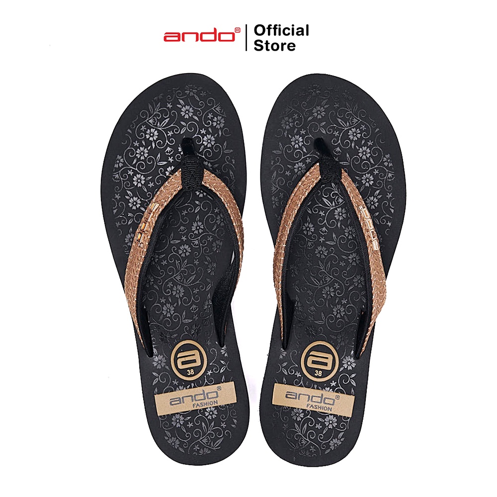 Ando Official Sandal Jepit Andini 02 Wanita Dewasa - Tan