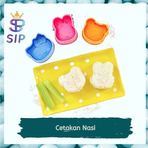 Cetakan Nasi / Rice Mold / Bento 3 in 1 Karakter (1 set isi 3 ) Cetakan Roti sandwich