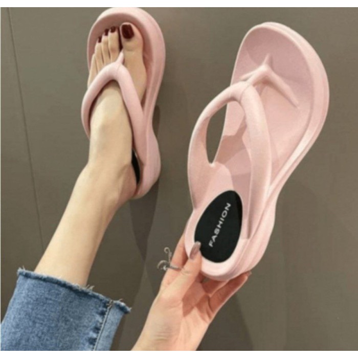 barokahgamis Flipper Trends Sandal Rumah Wanita Sendal Karet Empuk Anti Slip