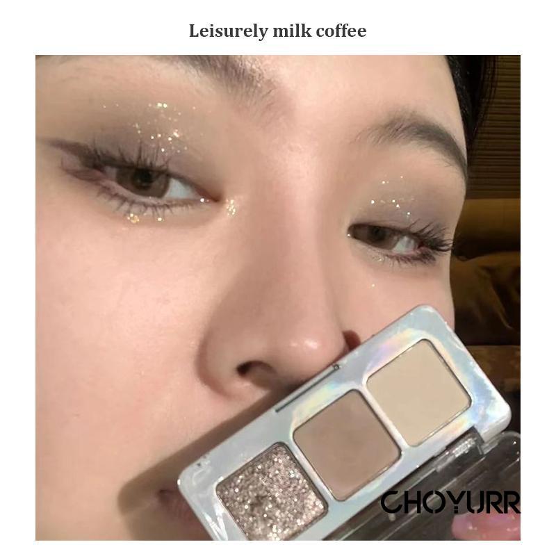 【COD】Eyeshadow Pallette Portable 2 Warna  Matte Glitter Nude Look Korea Tahan Lama Pigmented Mata Eyeshadow Pallette KombinasiCH