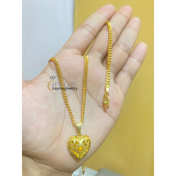 Kalung lempis single love ukir 2suku /warna 24k uk 45 cm