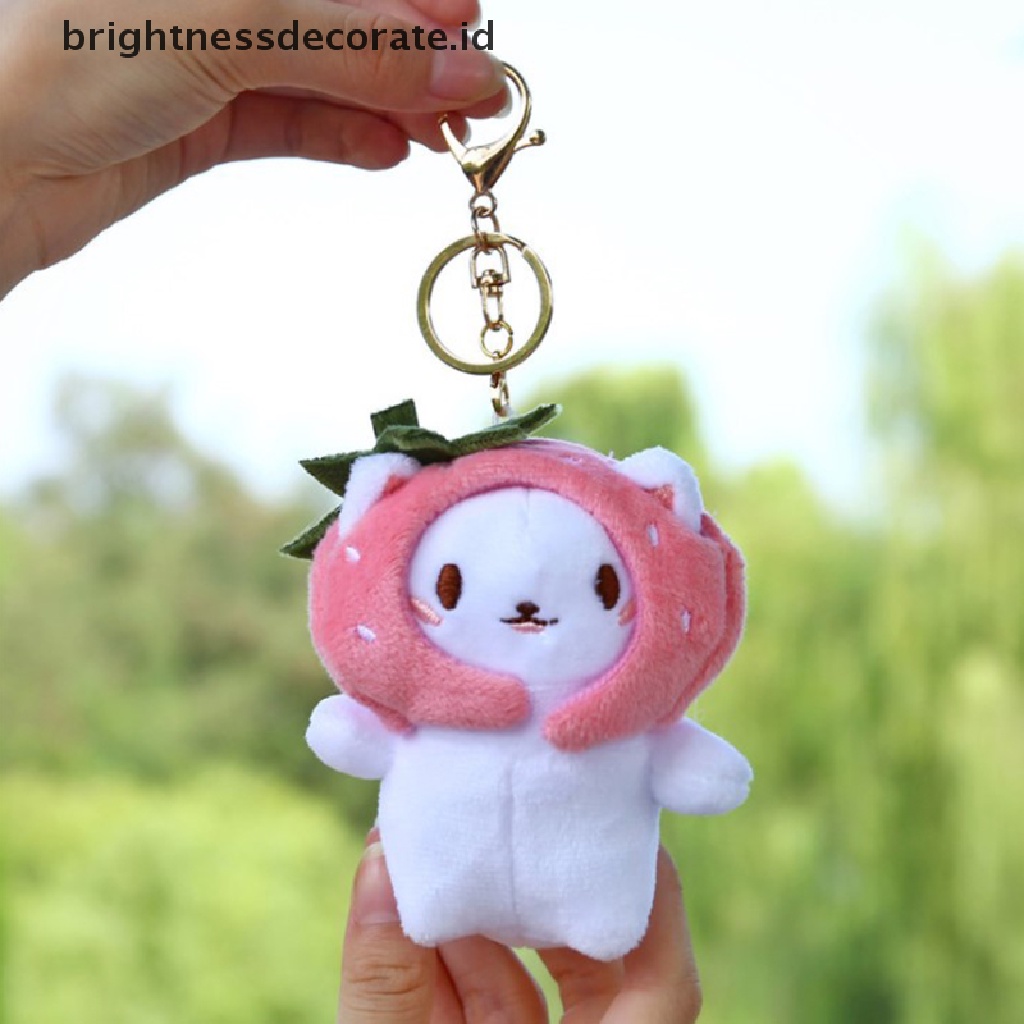 [Birth] 1pc Panda Kecil Plush Taiyaki Ikan Lucu Gantungan Kunci Mainan Lembut Plushie Keychain [ID]