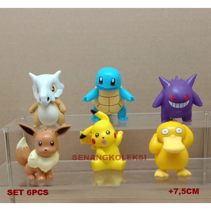 Jual ACTION FIGURE POKEMON PIKACHU SET 6 PCS MAINAN TOPPER CAKE ...