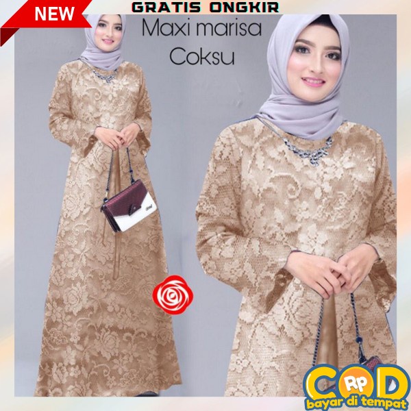 Gsmis Muslim Syari Baju Games Syarii Gamis Kondangan Wanita Terbaru Ghamis Import Murah Bj Sari Mura