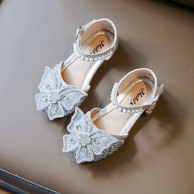[Brandedbaby] 21-35 SEPATU PESTA ANAK PEREMPUAN IMPORT PREMIUM BLING-BLING BUTTERFLY MUTIARA HITAM SILVER PINK PARTY SHOES ANAK PEREMPUAN / SEPATU PESTA FLAT KUPU-KUPU