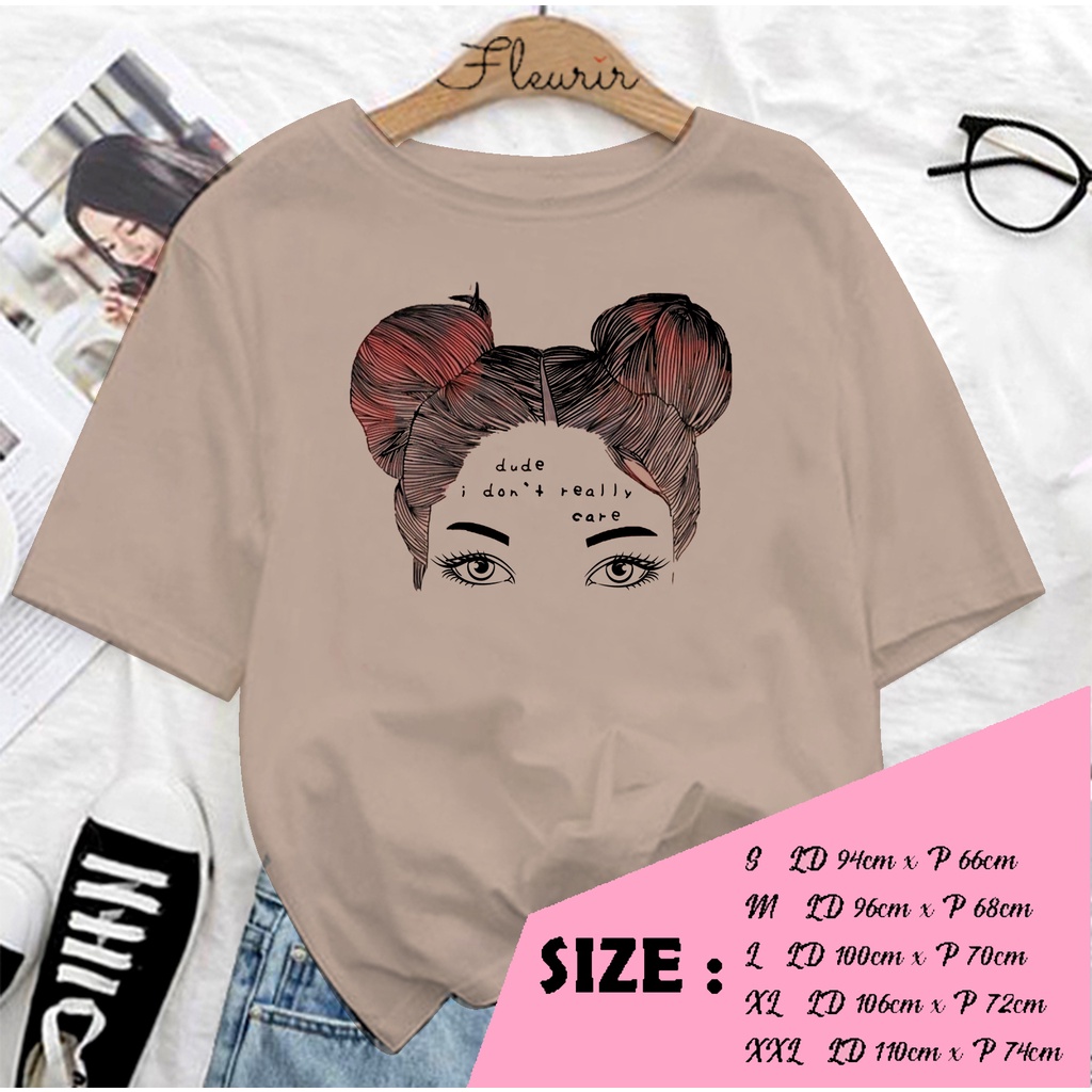 FLEURIR - COD KAOS WANITA DUDE DONT PRIA REMAJA DEWASA UNISEX TSHIRT JUMBO