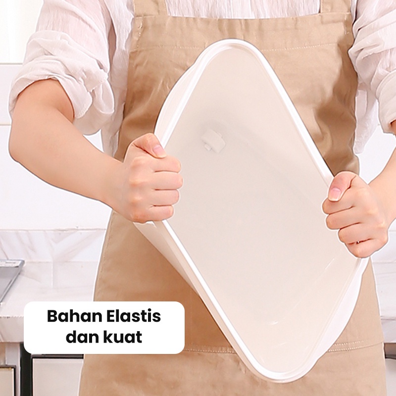 Tempat Beras Kotak Penyimpanan Kacang Tepung Makanan Rice Box Storage Bisa Didorong dengan Roda 5kg, 7,5kg &amp; 10kg