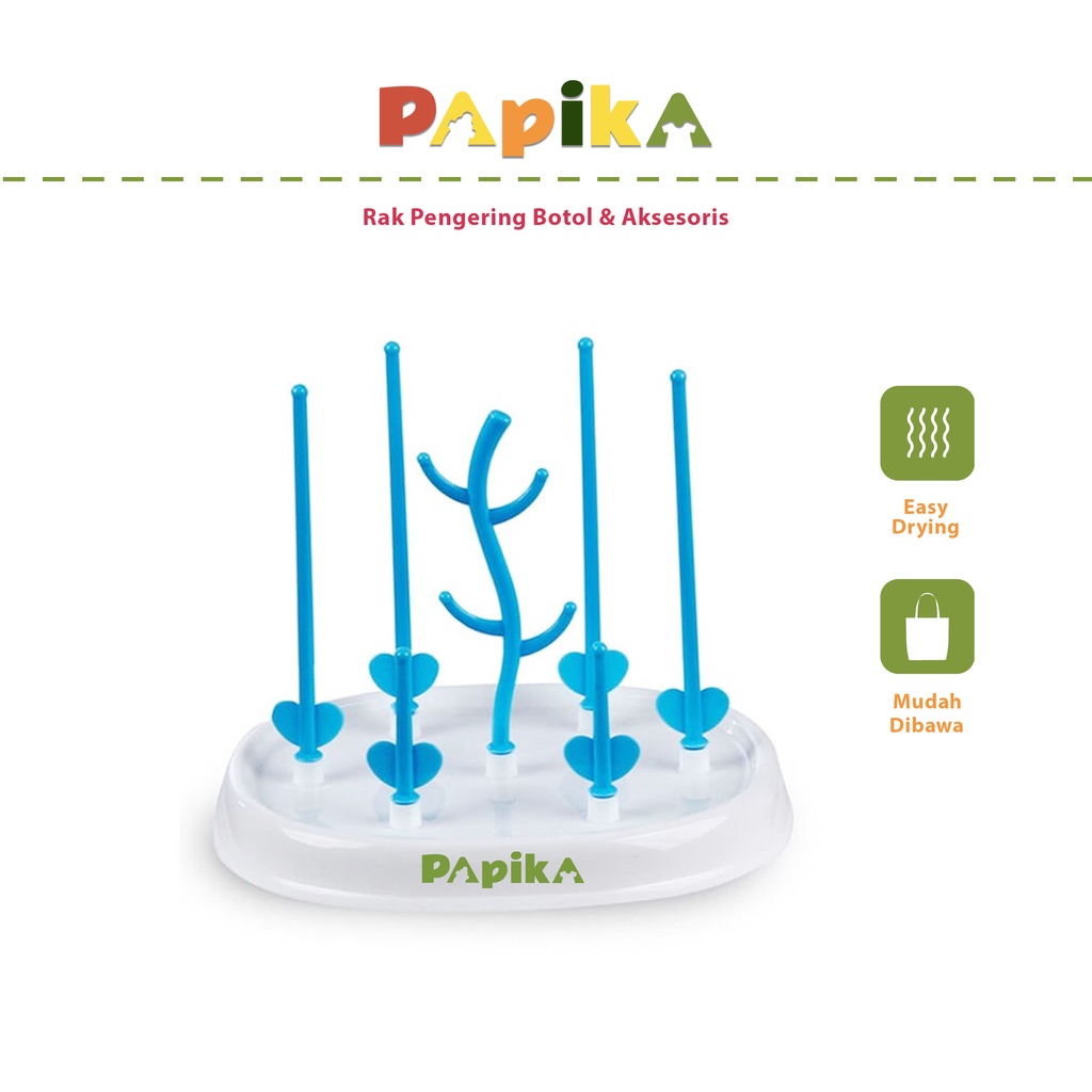 PAPIKA Rak Botol Susu Bayi / Rak Pengering Botol Susu / Rak Pengering Botol Dot Perlengkapan Bayi / Baby Bottle Drying Rack Sterilizer Mini