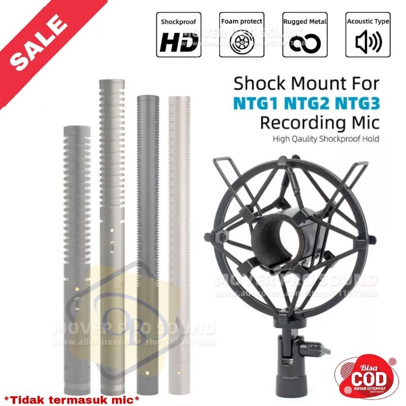 Shock mount Besi for mic shotgun condenser mini iSHENHEISER MKE 600, MKH 416, NEUMANN KM 183, KM 184