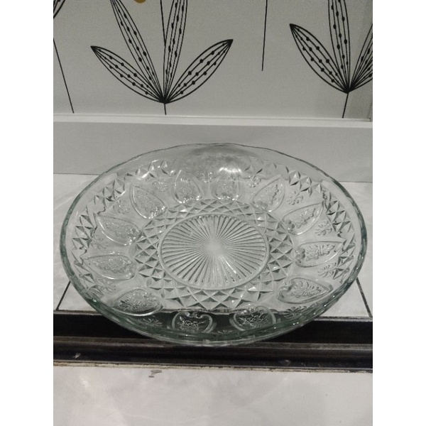 Piring Saji Besar / Nampan Kaca / Piring Buah / Piring lauk