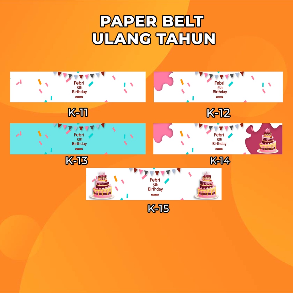 

Segel Box Ulang Tahun - Paper Belt Ulangtahun II Souvenir Ulangtahun Hampers Segel Box II Birthday Segel Box