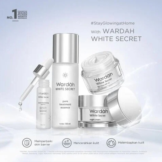 PAKET GLOWING KECANTIKAN WARDAH WHITE SECRET / CRYSTAL SECRET 7 IN 1